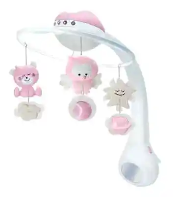 INFANTINO 3-in-1 Projector Musical Mobile 6 Melodies & 4 Nature Sounds - Pink • £32.99