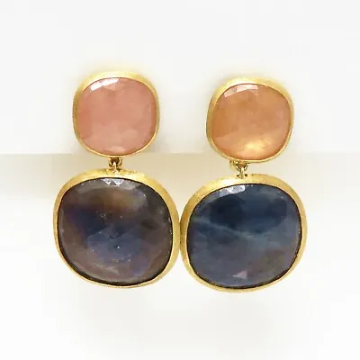 NYJEWEL Marco Bicego Italy 18k Gold Natural Sapphire Dangle Drop Earrings • $3550