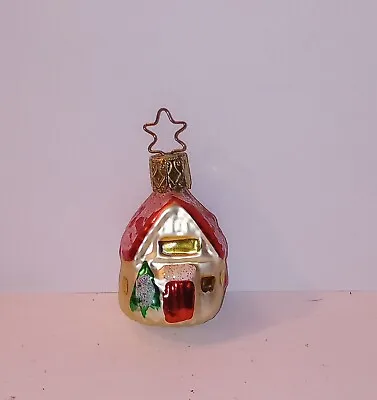 Vintage Inge Glas Christmas Ornament-Cottage /House Glass  German OWC FREE SHIPP • $17.99