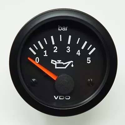 VDO Cockpit Vision Instrument Oil Pressure Indicator 5 Bar 52mm • $52.09