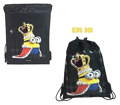 Despicable Me Minions Drawstring Bag Sport Backpack For Kids (Black) • $6.99