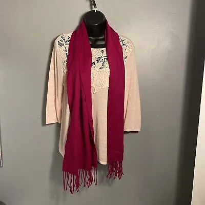 Enzo Mantovani Scarf Cashmere/Wool Blend Scarf Burgundy  • $23.60