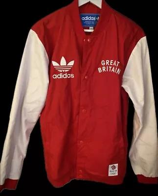 Adidas Originals Great Britain 2012 Olympic Jacket Bomber Red White Size Medium  • £30