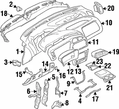 Genuine Mitsubishi Center Panel MR240476 • $35.60