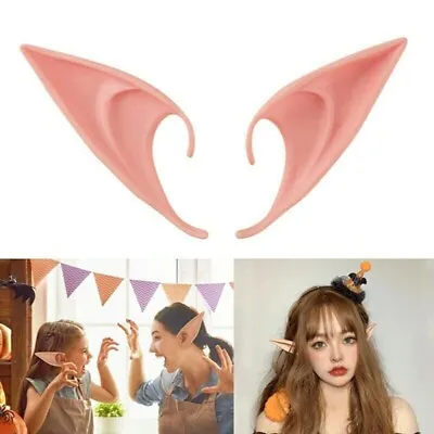 £2.69 • Buy Elf Ears Pointed Rubber Latex Prosthetic Tips Angel Pixie Fairy Adults Children