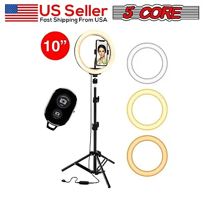 Selfie LED Ring Light 10  With Tripod Stand For YouTube/Tiktok Video Recording • $20.98