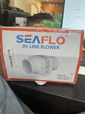 $32.99 • Buy SEAFLO 4  12V 270CFM White In-Line Marine Bilge Air Blower Car Audio Stereo Amp