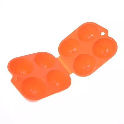 Portable Plastic Container 4 Eggs Holder Folding Egg Storage Box Handle Case :da • £4.25