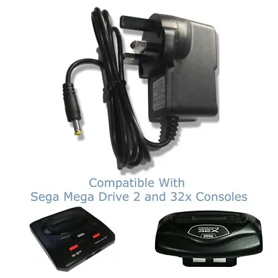 UK Seller 10V  Power Supply PSU 3 Pin UK Plug For SEGA Megadrive 2 32X • £9.75