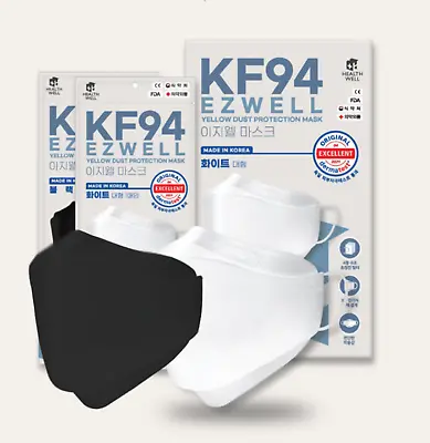 10 Pcs Kf94 Mask White Black Adult 4 Layer Proect Made In Korea Individual Pack • $41.71