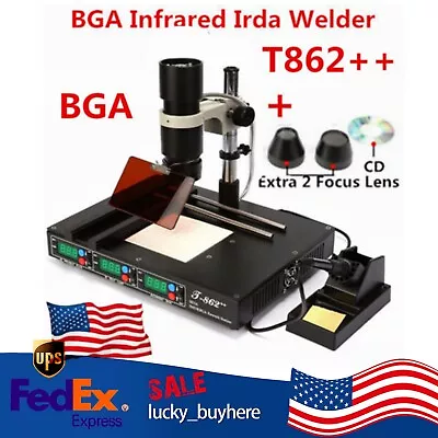 T862++ Infrared Irda BGA Smt Smd Welder Reflow Rework Soldering Station 110V • $198