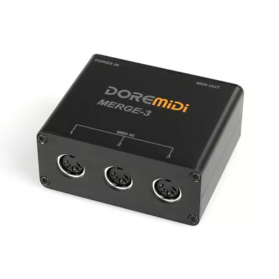 DOREMiDi MIDI MERGE-3 Guitar Five-pin Interface MIDI Host Box Adapter Converter • $44.17