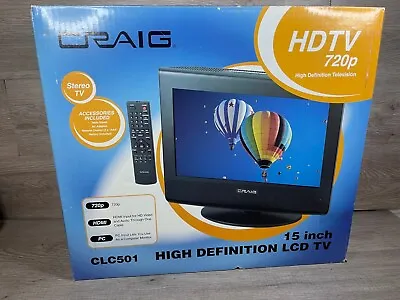 NEW Craig LCD 15  720p Flat HD TV CLC501 W/ Tuner Ebay Testing Monitor • $99.95