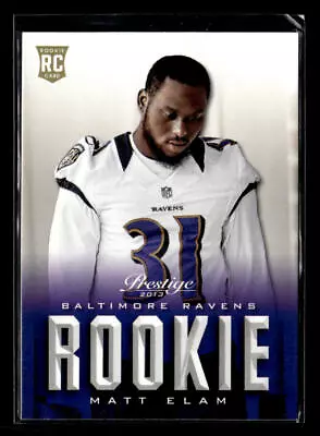 2013 Panini Prestige #268 Matt Elam Rookie Card Baltimore Ravens • $1.49