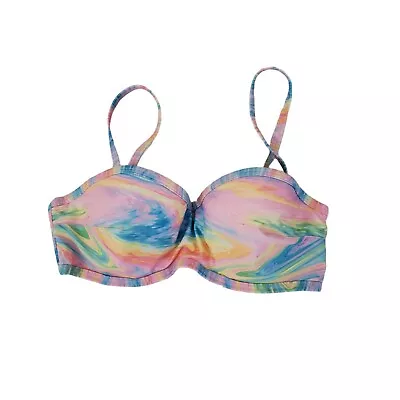 High Dive Modcloth Bikini Top Small Ombre Rainbow Swimsuit Removable Straps • $24.99