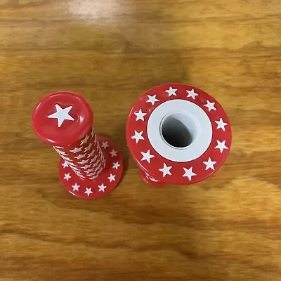 Bmx Bicycle Grips Red With White Star For Old School Gt Mongoose & Others New • $14.99