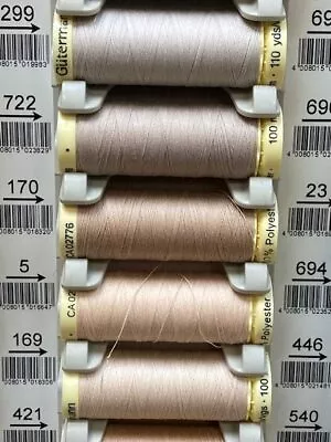 Gutermann Sew-All 100% Polyester Thread 100m Reel BEIGES & CREAMS • £2.15