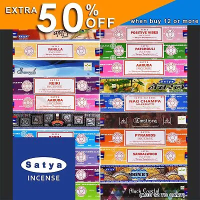 Incense Sticks Satya Nag Champa Scents Meditation Aroma Fragrance • $3.28