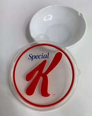 Kellogg's Special K Promotional Cereal Bowl With Lid - Vintage 2005 Red White • $34.11