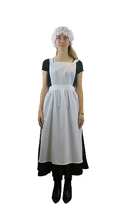 £9.25 • Buy Ladies Victorian Edwardian Apron -  Maids Fancy Dress Costume Optional Mop Hat