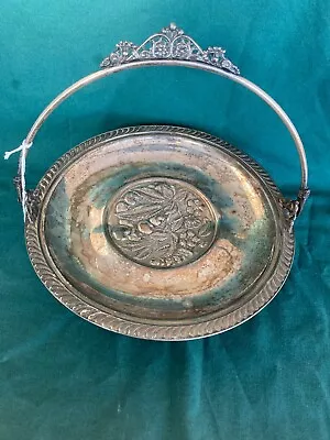 Antique Vintage Basket With Handle Adelphi Silver Plate Co N.Y. Quadruple Plated • $40