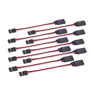 10X Servo Extension Lead Wire Cable For RC Futaba JR Male To Female 10cm Wire • £5.82
