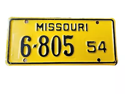 1954Missouri MOTORCYCLE License Plate - Nice Original NEW! • $150