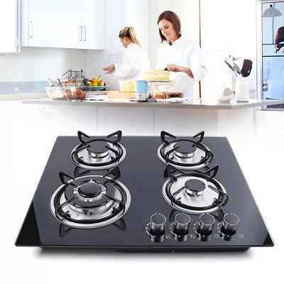 23  4 Burners Gas Cooktop Stove Top Tempered Glass Built-In LPG/NG Gas Cooktop • $157.70