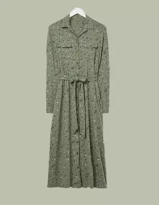 £25.50 • Buy Ex Fat Face Women's Ditsy Animal Shirt Dress In Green Sarah Cotton