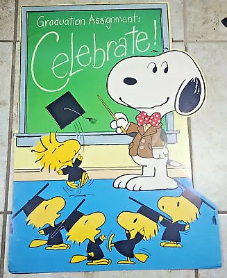 Snoopy Graduation Assignment Celebrate 20x28 Poster  Vintage Schulz 1965 Peanuts • $39.99