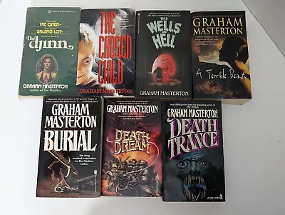 Lot Of 7 Vintage Horror Graham Masterton Paperback Books • $30