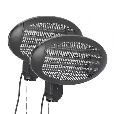 £19.95 • Buy 2PCS Infrared Patio Heater Garden Outdoor 650-2KW Electric Wall-mounting Heating