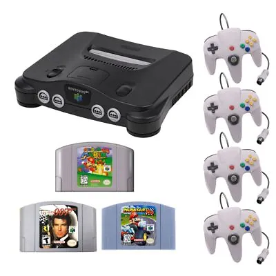 Refurbished Nintendo 64 N64 Console  1-4 Controllers - BUILD YOUR OWN BUNDLE! • $129.99