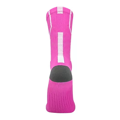 Mk Socks Player ID Jersey Number SINGLE Crew Sock - Hot Pink White • $5.99