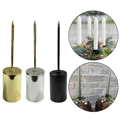 4Pcs Advent Wreath Candle Holder Metal With Spike Pin • £5.59