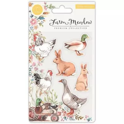 $9.99 • Buy New Craft Consortium A5 Clear Rubber Stamp  FARM MEADOW ANIMALS Free USA Sh
