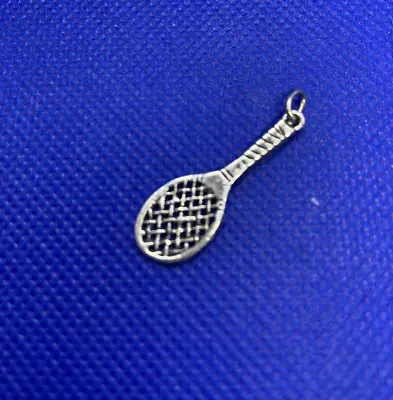 $21 • Buy Sterling Silver Tennis Racket Charm/Pendent