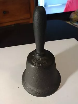 Vintage Canada Forge Black Cast Iron Hand Bell • $11.95