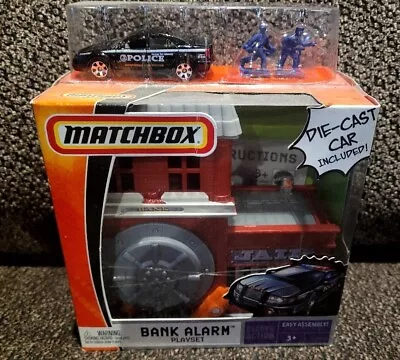 Matchbox Bank Alarm Playset W/Police Car & Figures - NIB • $6.95