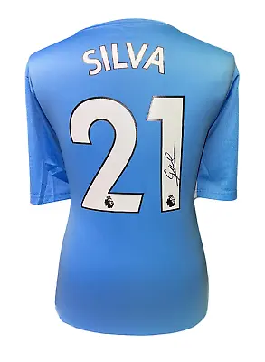 David Silva Signed Manchester City Football Shirt See Proof & Coa • £199.99