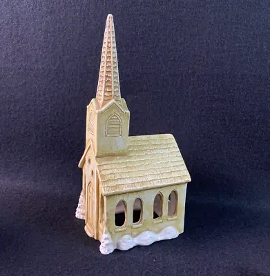 $11.04 • Buy Vintage Ceramic Church Christmas Village Decoration Hand Painted 9 1/2  Tall