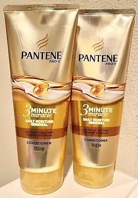 2 LARGE Pantene 3 Minute Miracle Daily Moisture Renewal Conditioner 11.5 Oz Each • $32.99
