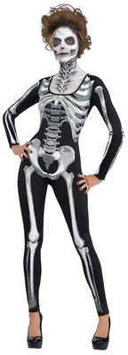 Amscan 10235497 Skeleton Cat Suit Costume Black Women: 12-14 • £31.53