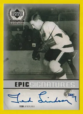 Ted Lindsay 1999-00 Upper Deck Century Legends Epic Signatures #TL - Red Wings • $19.99