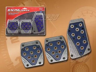 Blue/ Gray Manual Brake Gas Clutch Racing Pedal Pads For Cars 2007-2011 • $12.99