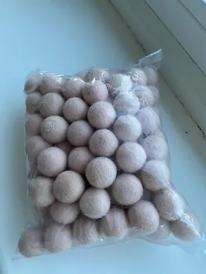 100% Wool Felt Balls X 100 Pink • £12.99