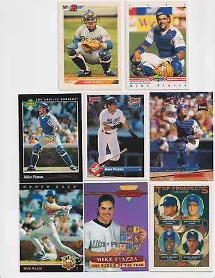 1992-1993 Mike Piazza  RC HOF BASEBALL LOT Of 8 RC 1st Cards • $29.99