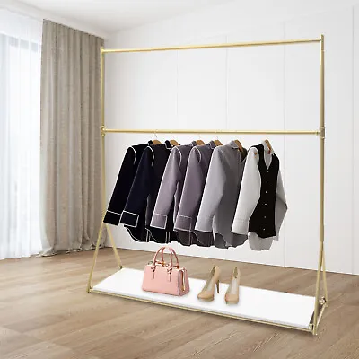 Industrial Clothes Display Rack Store Home Garment Clothing Hanger Storage Shelf • $121.60