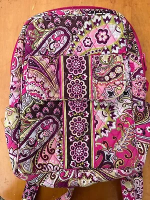 Vera Bradley Women's Quilted Cotton Campus Backpack !!!!!! BEST SIZE Of ALL Time • $8.79