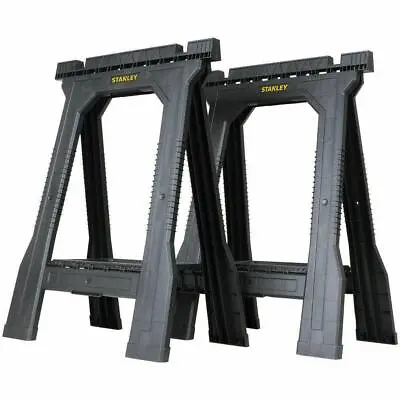 £33.99 • Buy Stanley Trestles Portable Folding Plastic Saw Horse 362kg Twin Pack STA170355